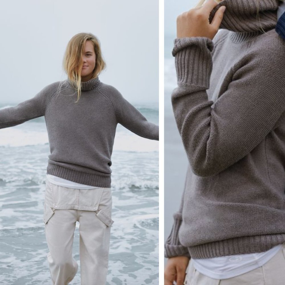 Icebreaker Gray Turtleneck Sweater